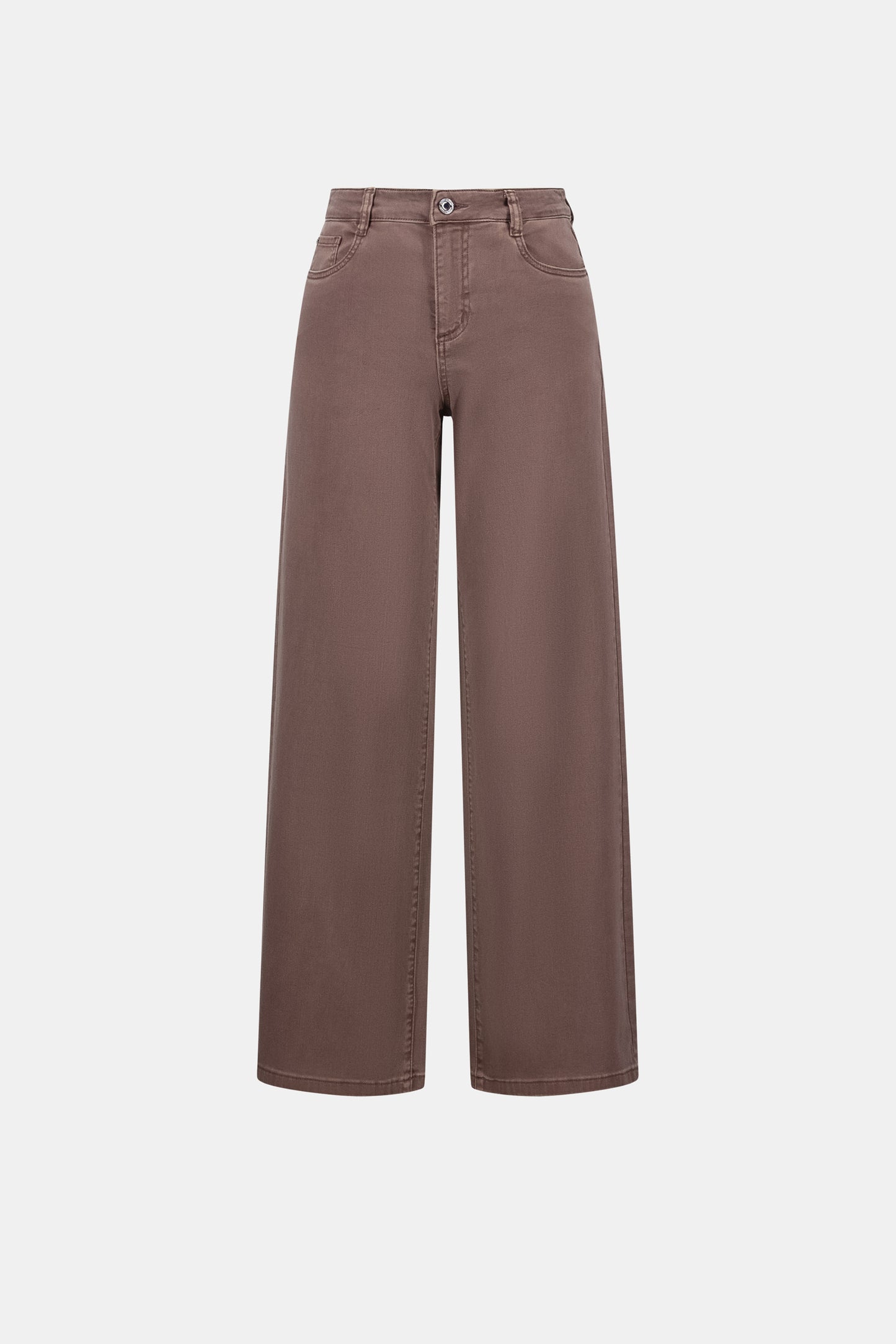 Goldie Classic Wide-Leg Stretch Jeans | Mink