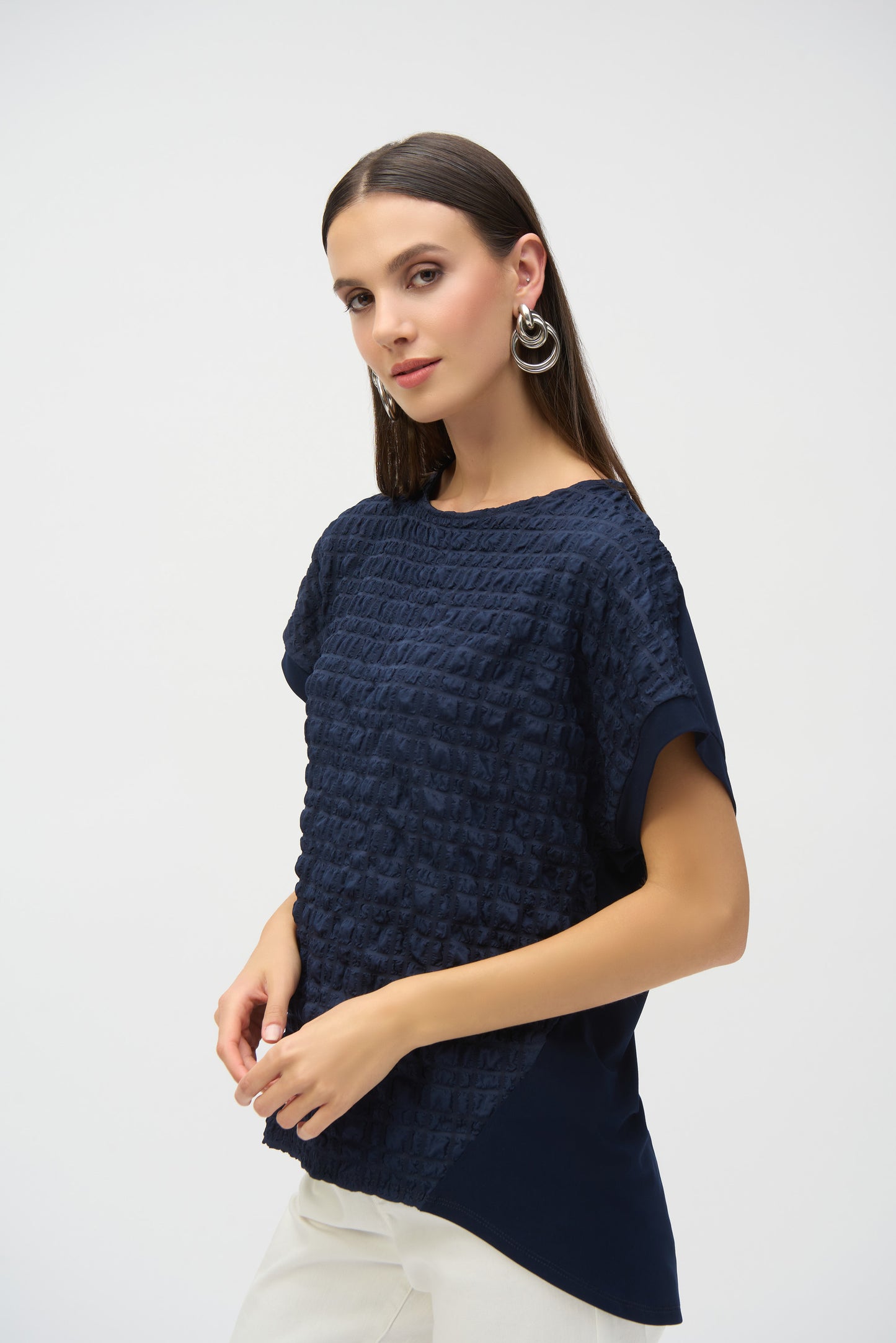 Bubble Jacquard Top | Midnight
