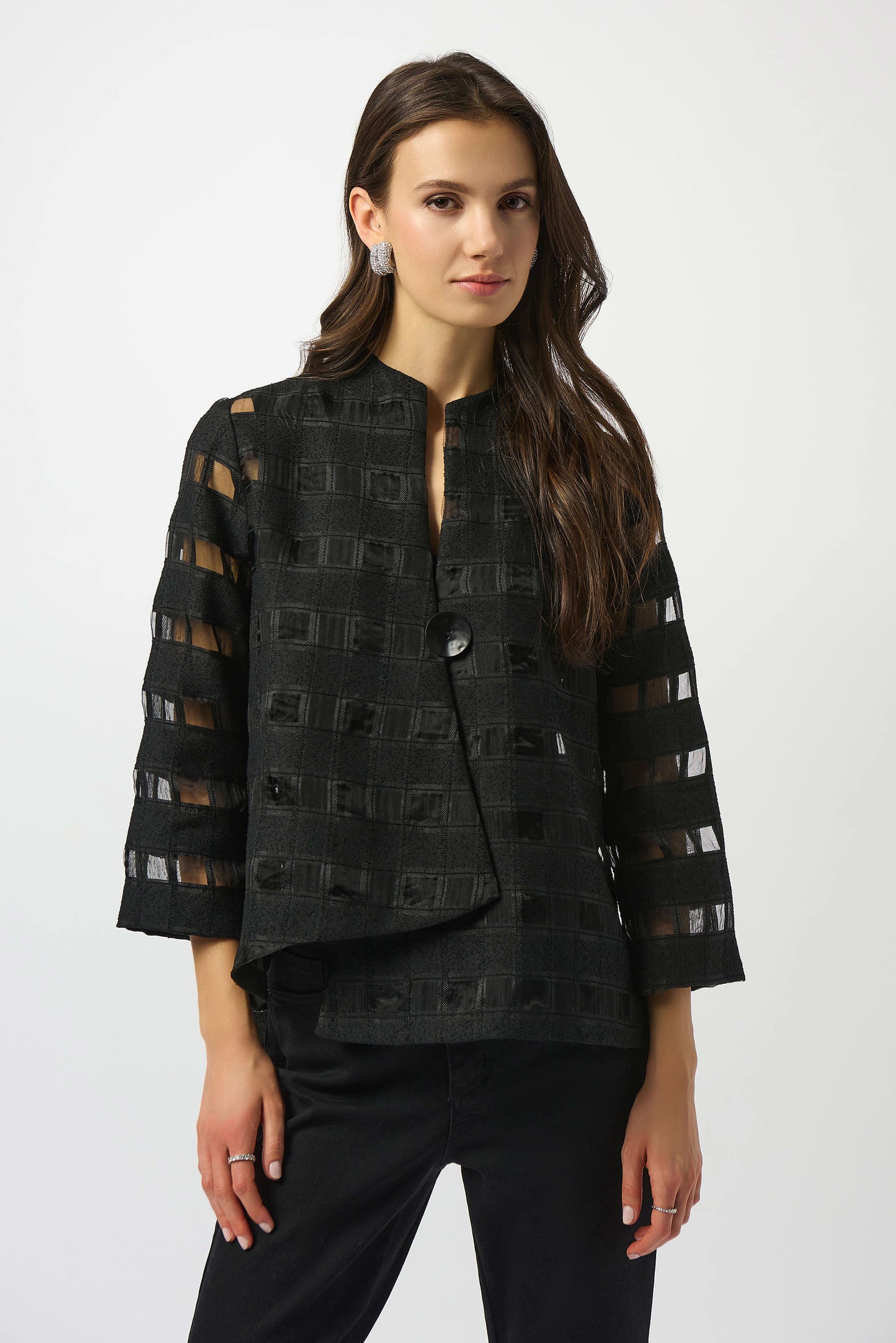 Checkered Swing Jacket | Black