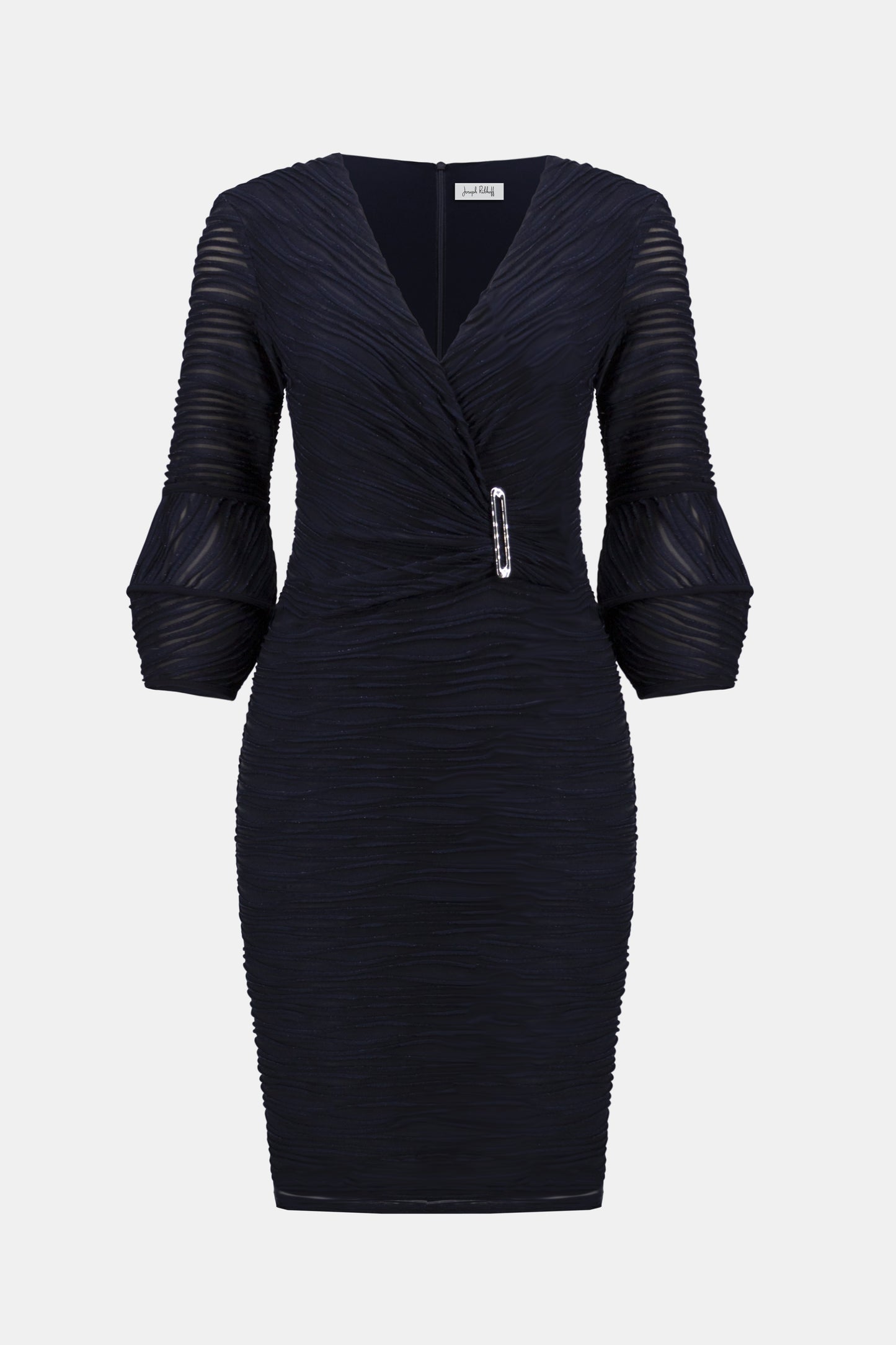 Signature Lurex Cascade Knit Sheath Dress | Midnight Blue