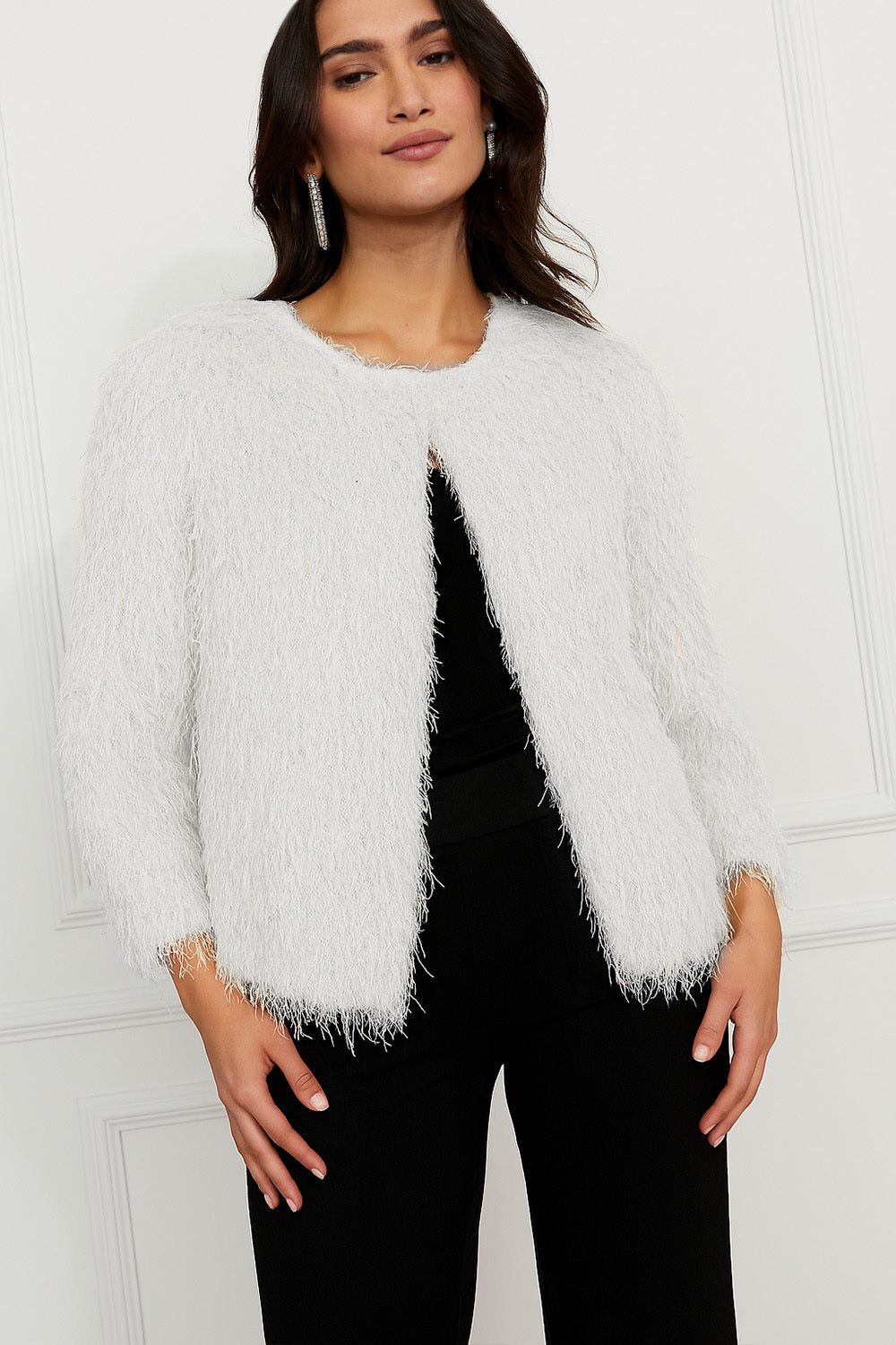Formal Fringe Cardigan | Ivory