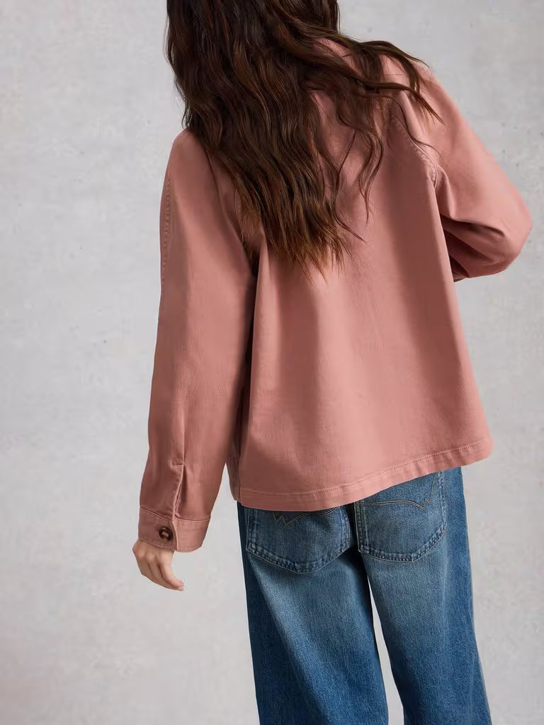 Eden Denim Jacket | Mid Pink