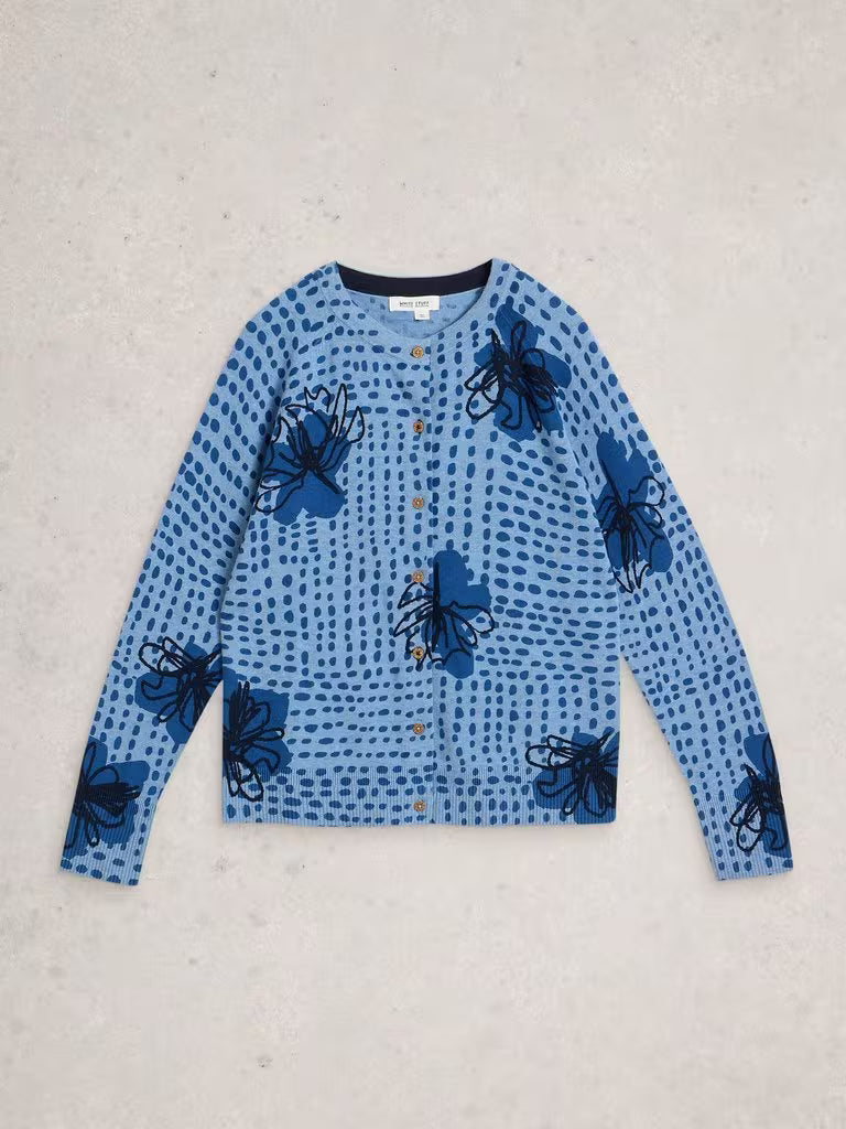 Lulu Print Cardi | Blue Print