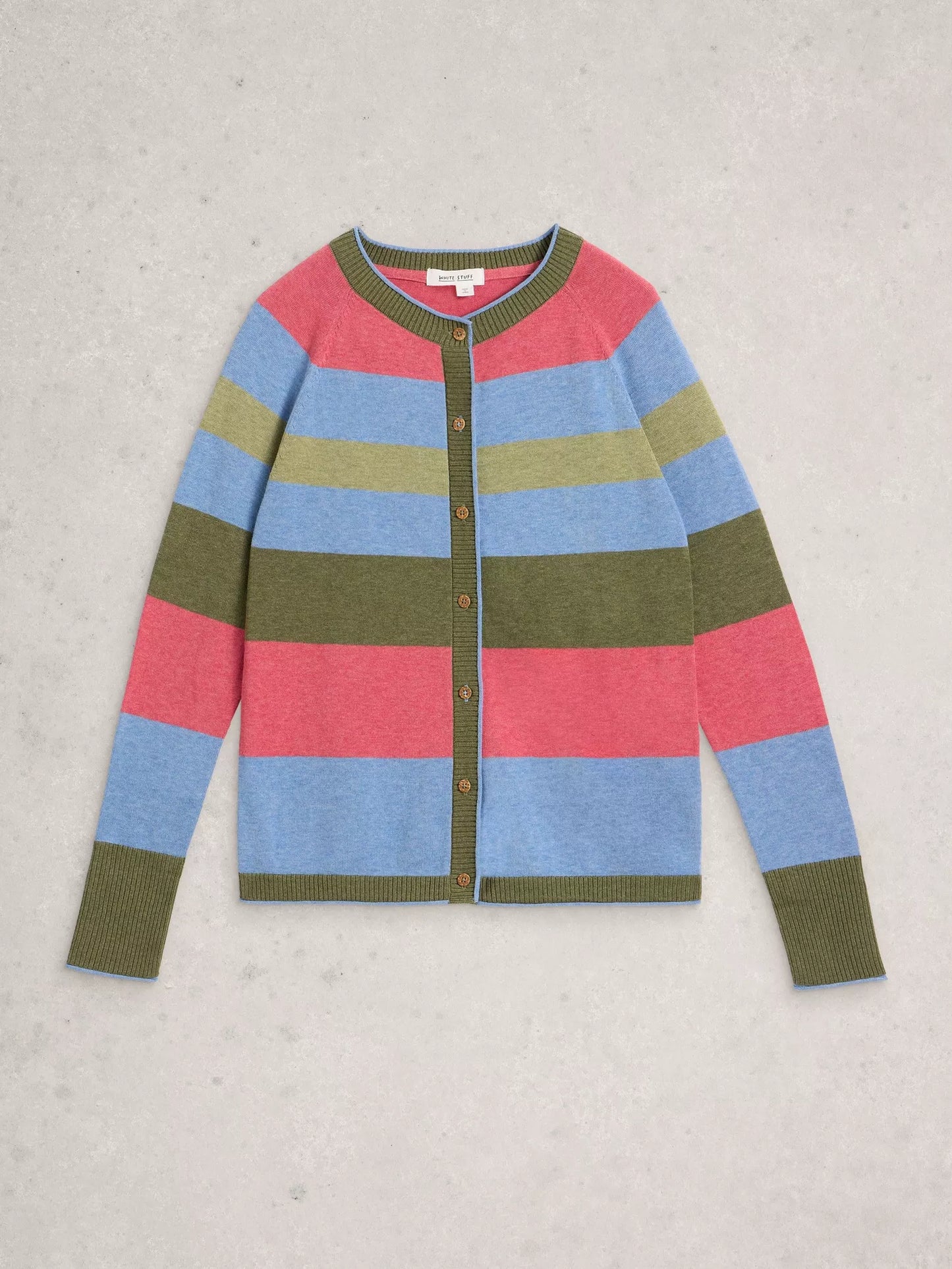 Lulu Stripe Cardi | Green Multi