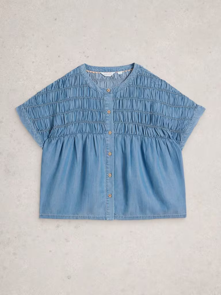 Tammie Chambray Shirt | Mid Denim