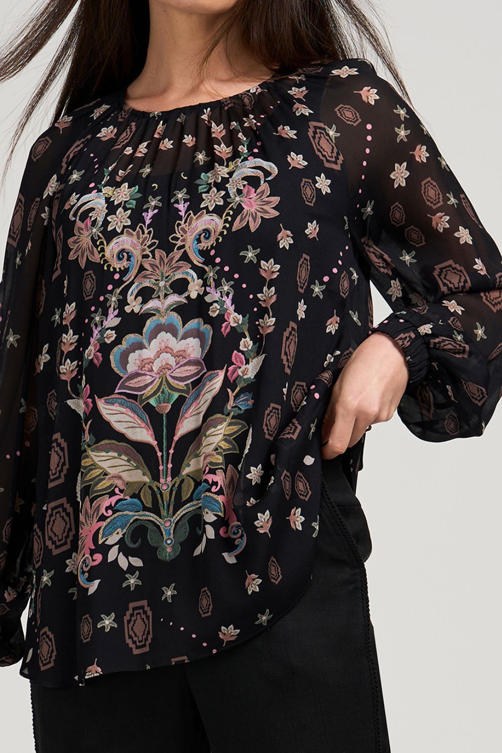 Antoinette Top | Black Multi