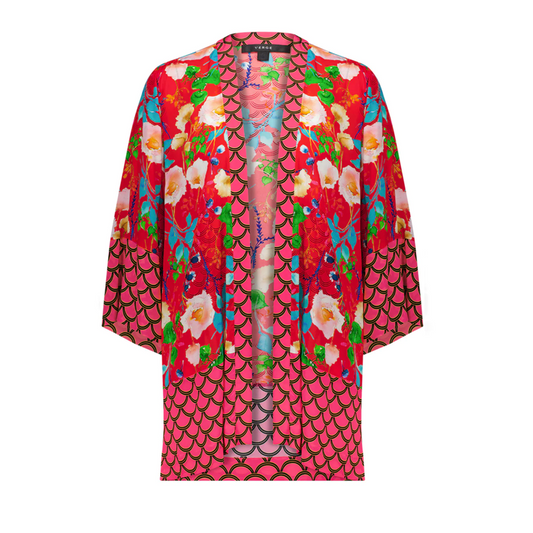Aiko Kimono | Red Floral-Verge-Shop 12 Bendigo