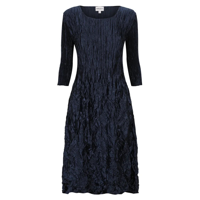 Smash Dress3/4 Sleeve | Glossy Ink