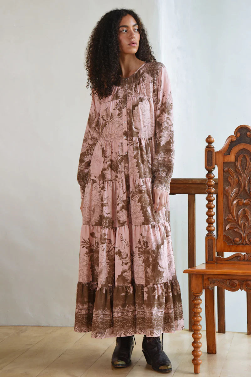 Sway All Day Dress | Pink & Brown