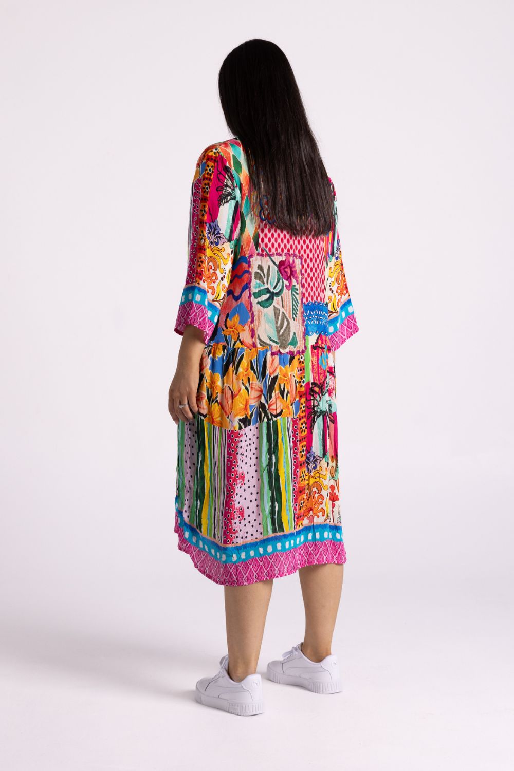 Celeste Button Through Dress | Pink Oasis