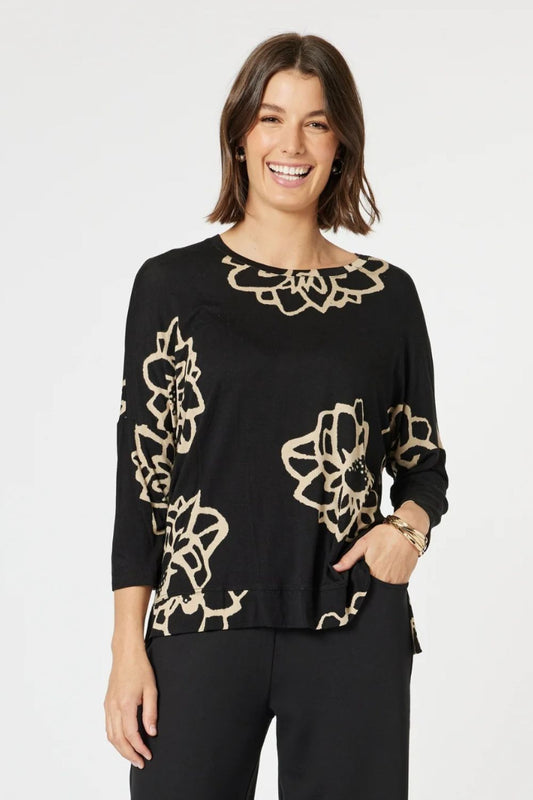 Lourve Top | Black/Natural