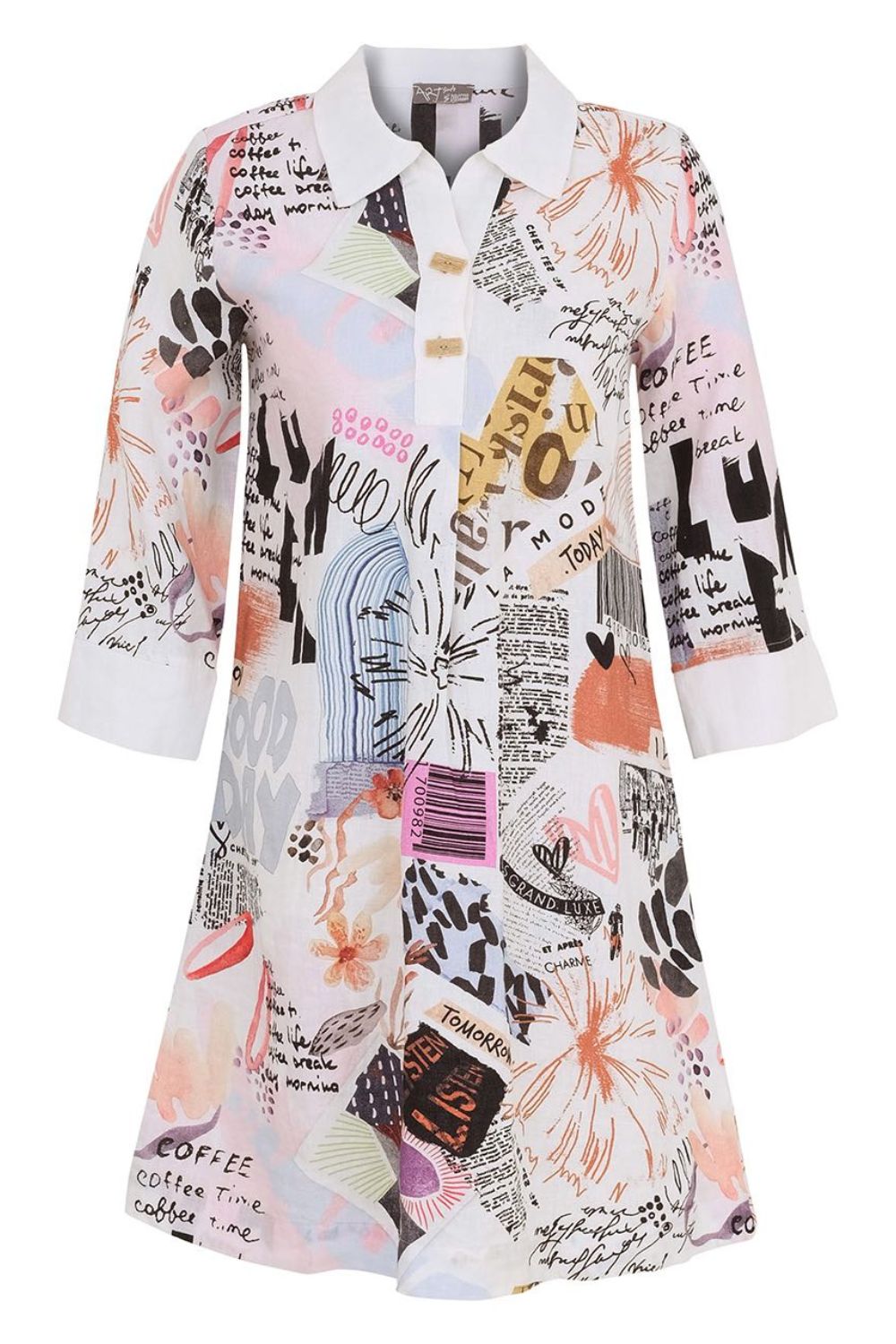 Coffee Time Shirt Dress | 25655