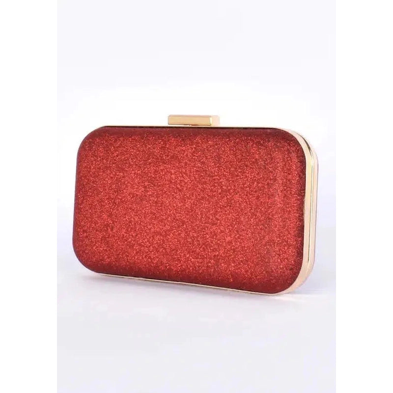 Everly Bar Top Structured Clutch | Red/Gold-Adorne-Shop 12 Bendigo