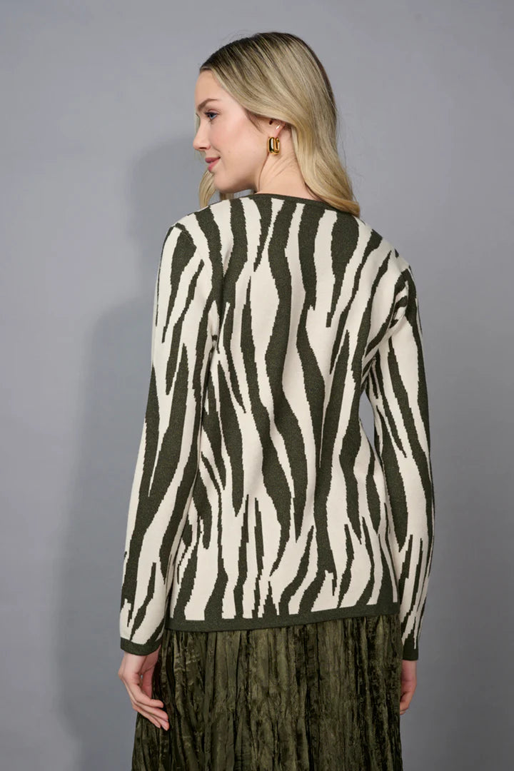 Animal Jacquard Top | Caper Multi