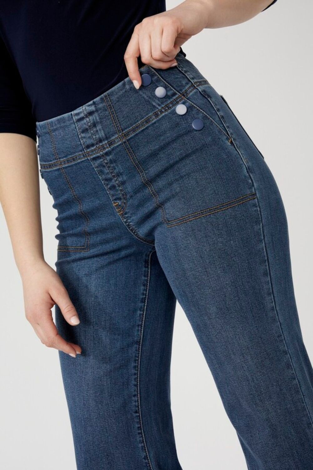 High Waisted Stretch Jean | Blue