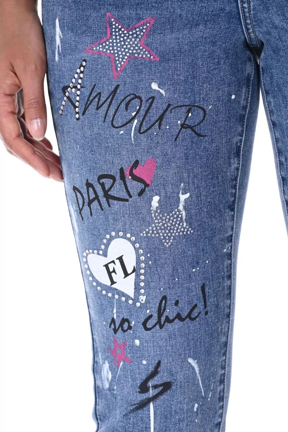 Frank Lyman Word Art Jean | Classic Blue_Shop 12