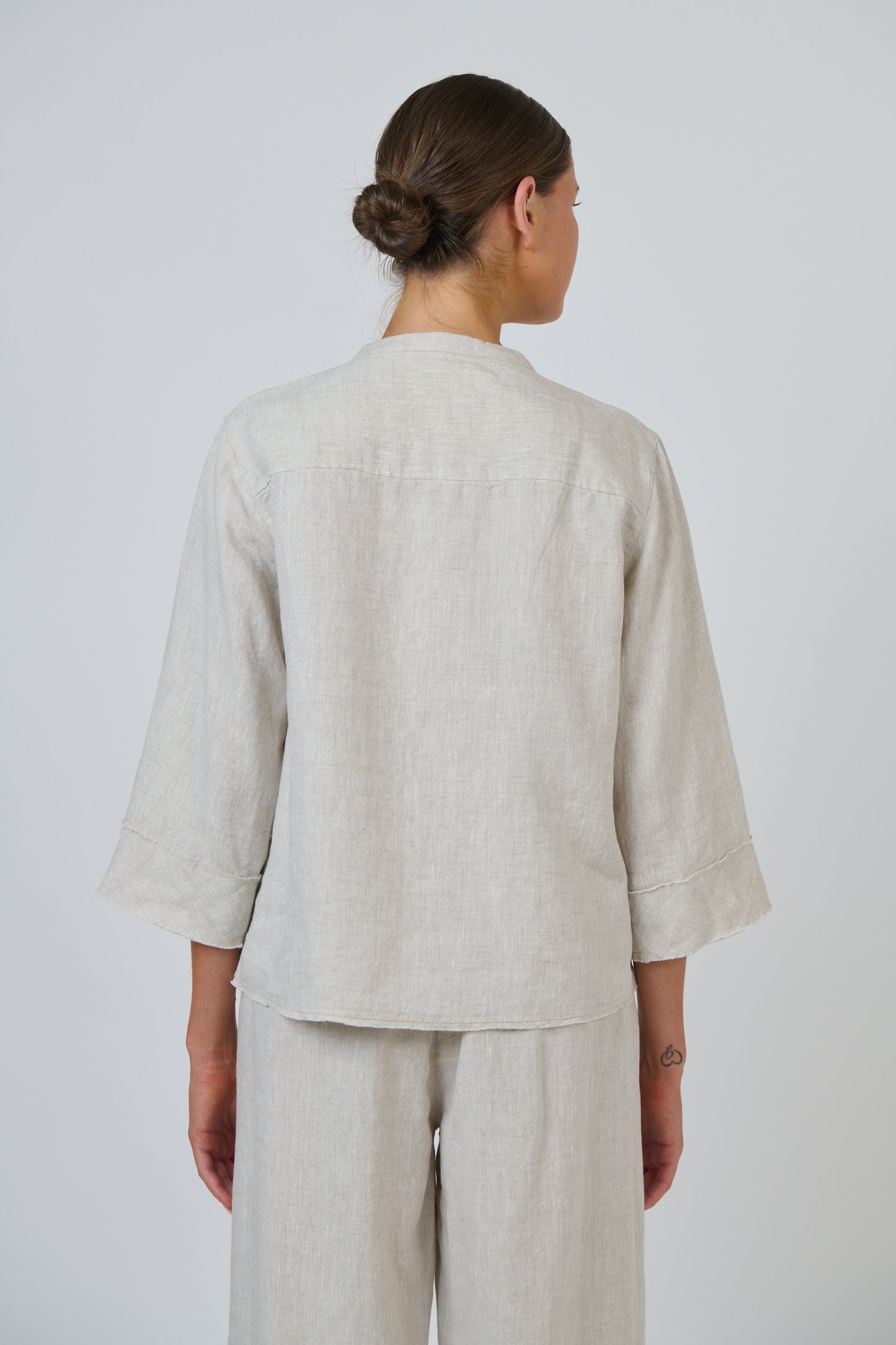 Linen Button Top | Sand