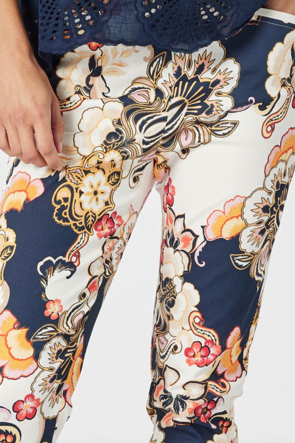 Lexi Print Pant | Navy Print