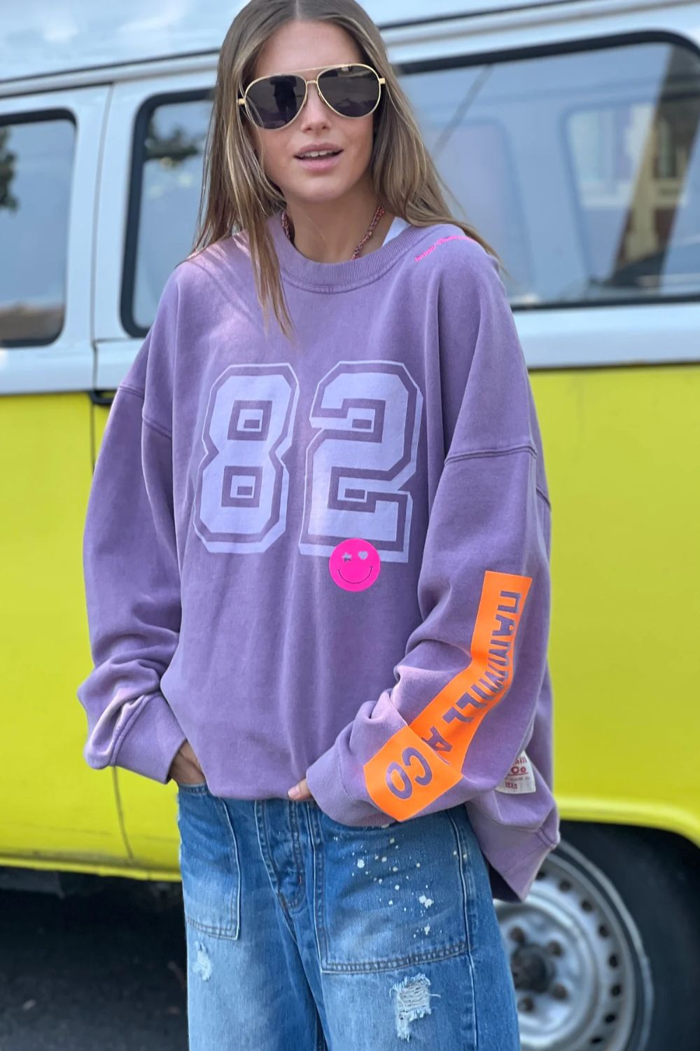 Long Vintage Sweat | Washed Mauve