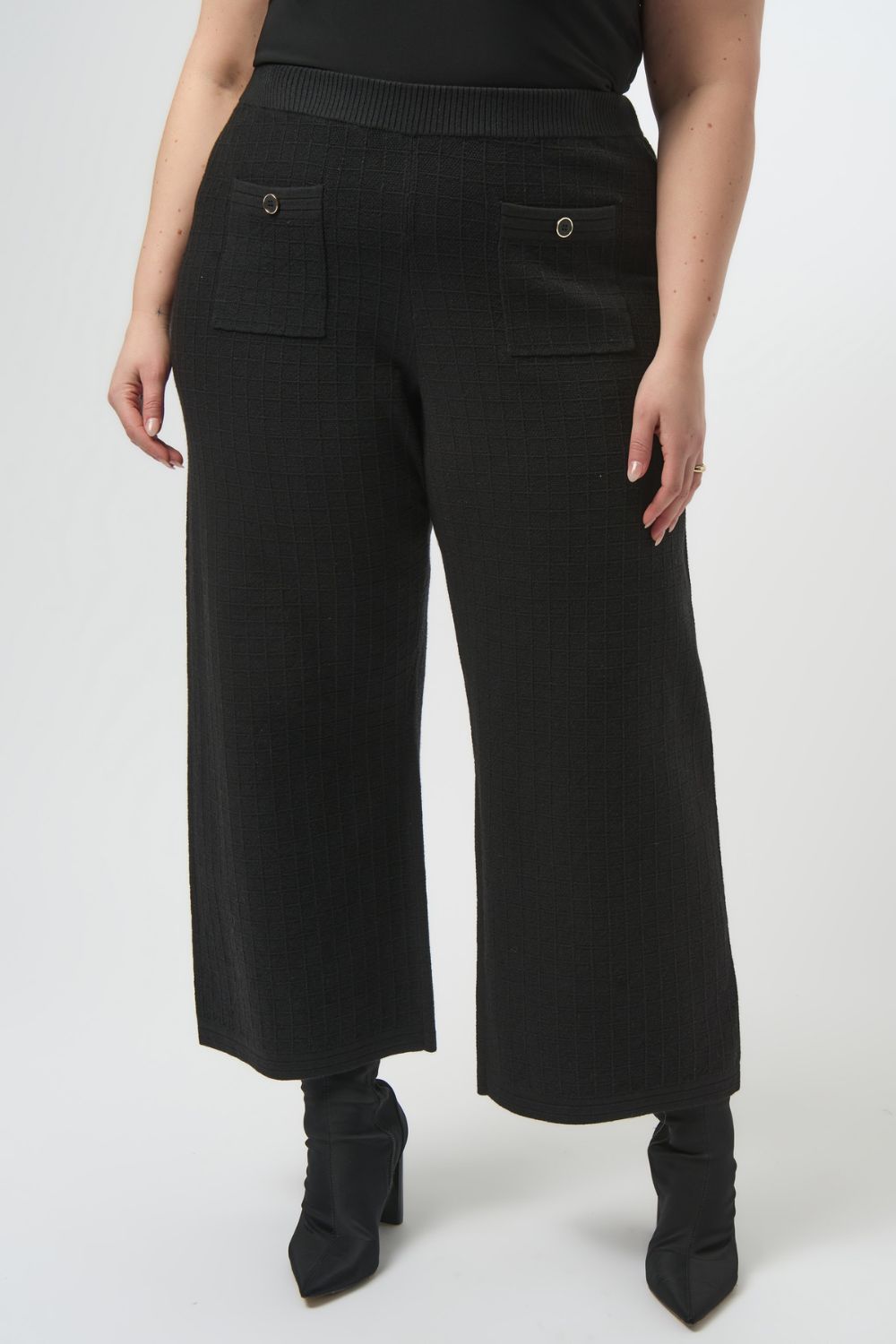 Knit Straight Leg Pants | Black
