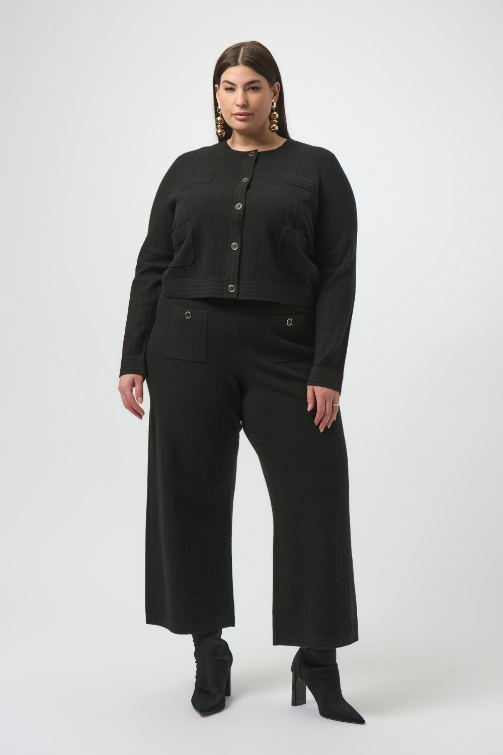 Knit Straight Leg Pants | Black