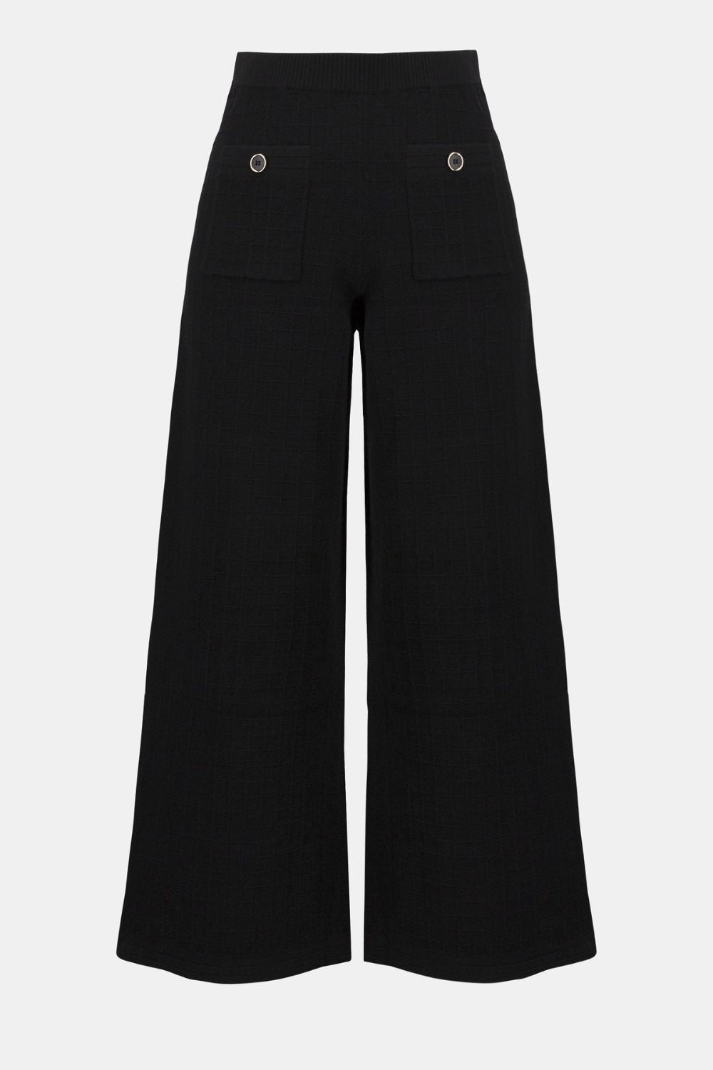 Knit Straight Leg Pants | Black