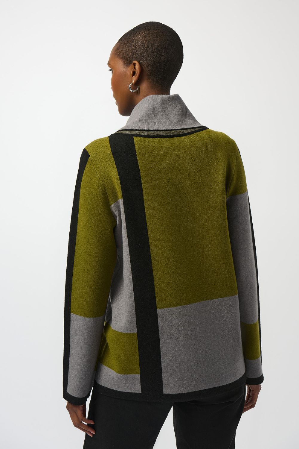 Jacquard Sweater| Black/Artichoke/Grey