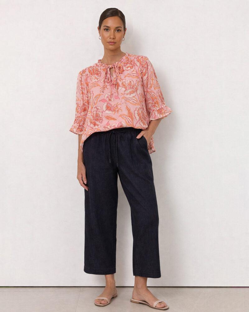 Tie Neck Blouse | Print