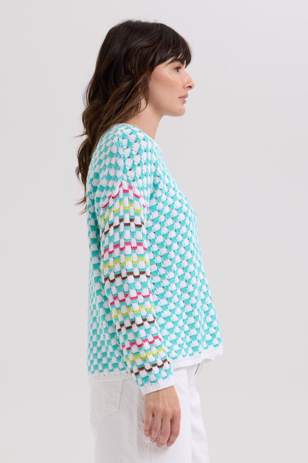 Checked Jumper | White