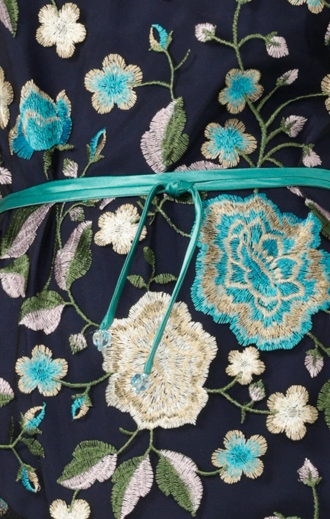 Cardelina Dress | Navy Aqua Lilac Lace