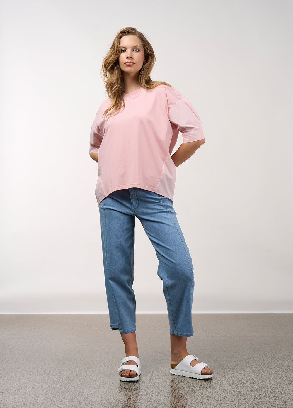 Mixed Media Top | Blush