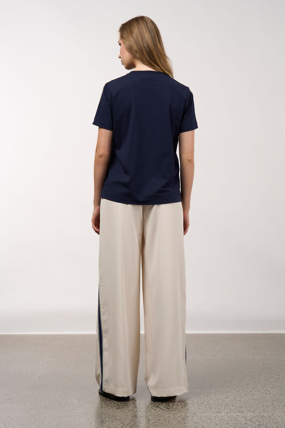 Linear Tee | Navy