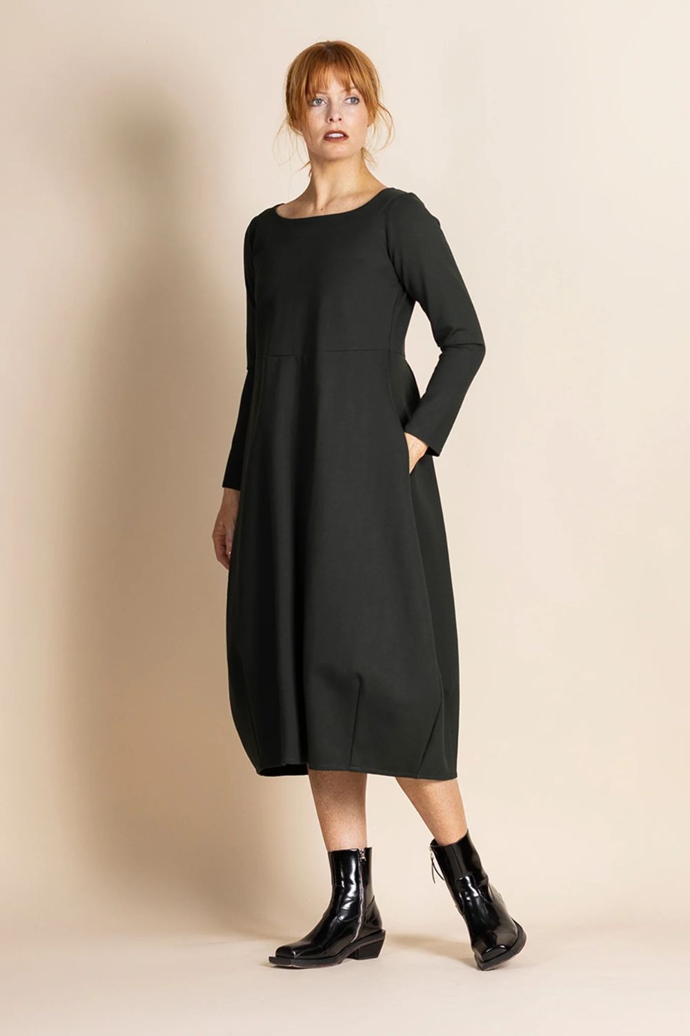 Ponte Romance Dress | Black