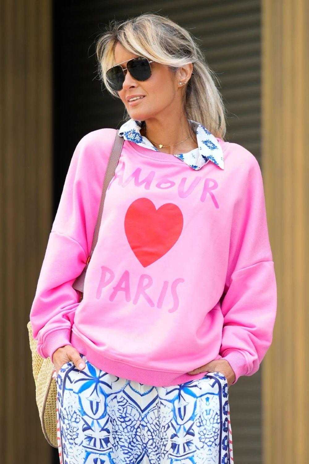 Round Neck Sweatshirt | Amour Paris