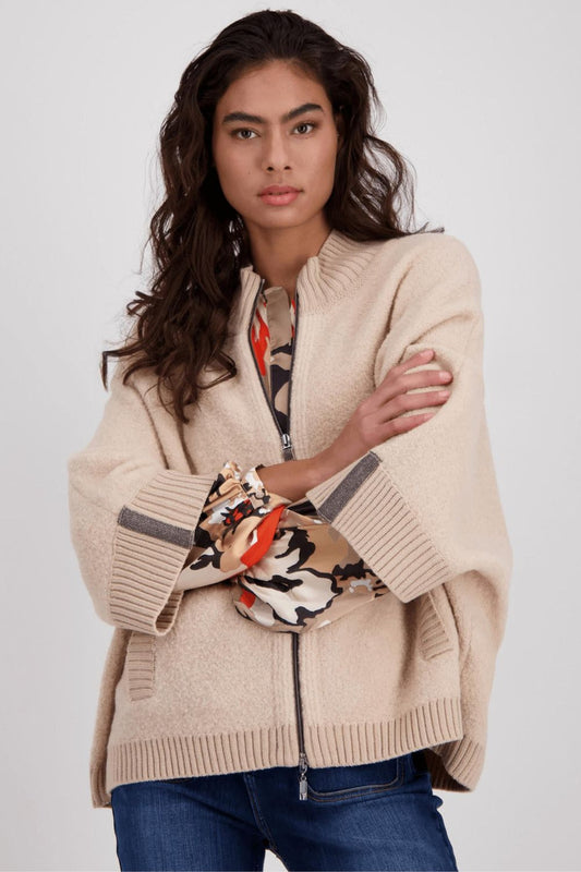 Monari Jacket Knit Poncho | Biscuit_Shop12