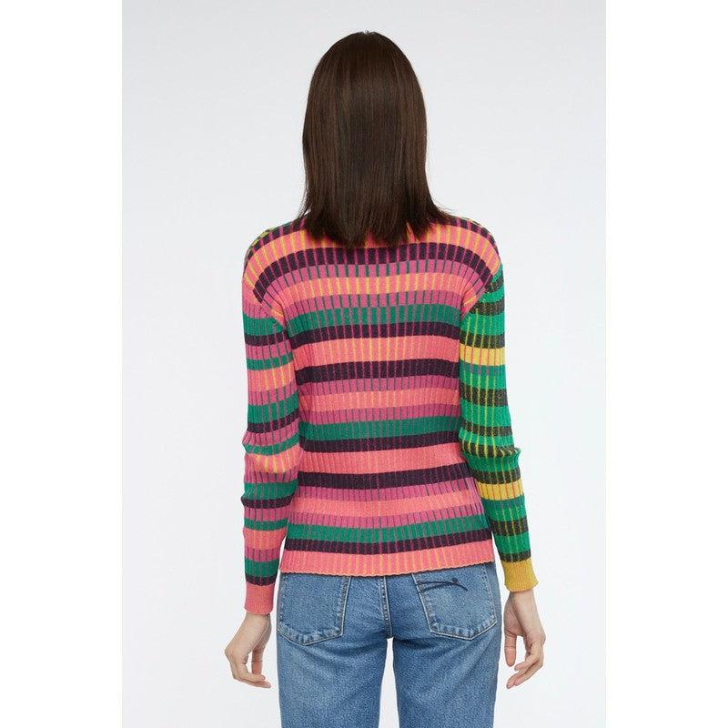 Multi Stripe Zip Up | Navy-Zaket & Plover-Shop 12 Bendigo