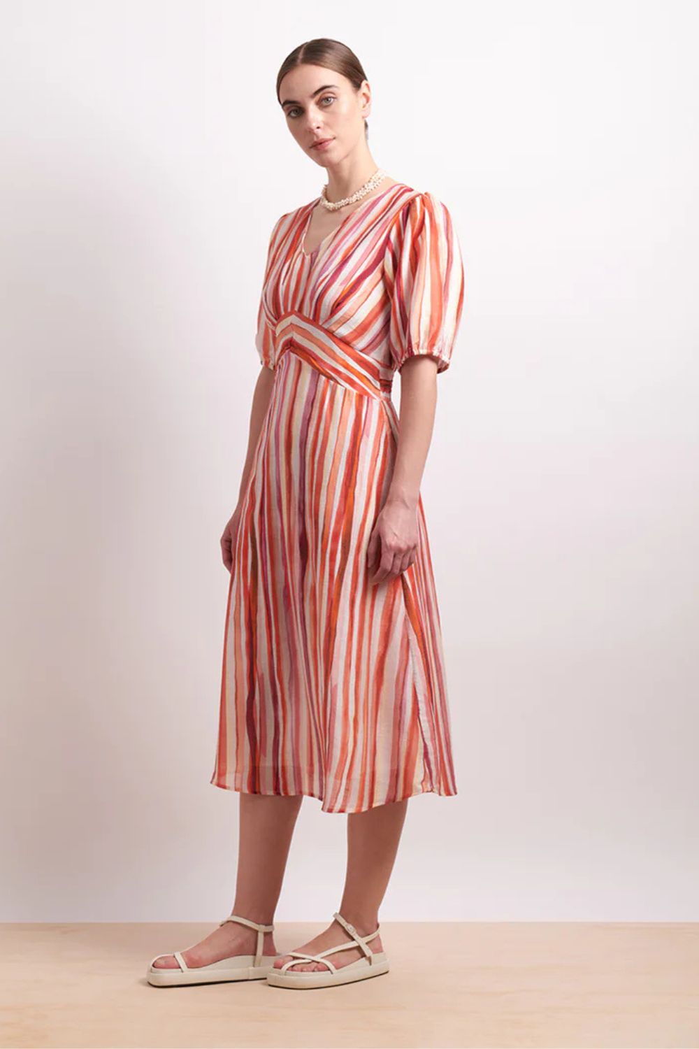 Draw The Line Dress | Koi Stripe
