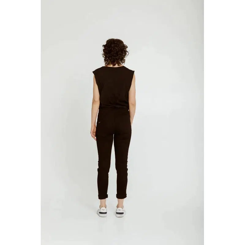 HOPE Roll Cuff Jogger | Black-New London Jeans-Shop 12 Bendigo