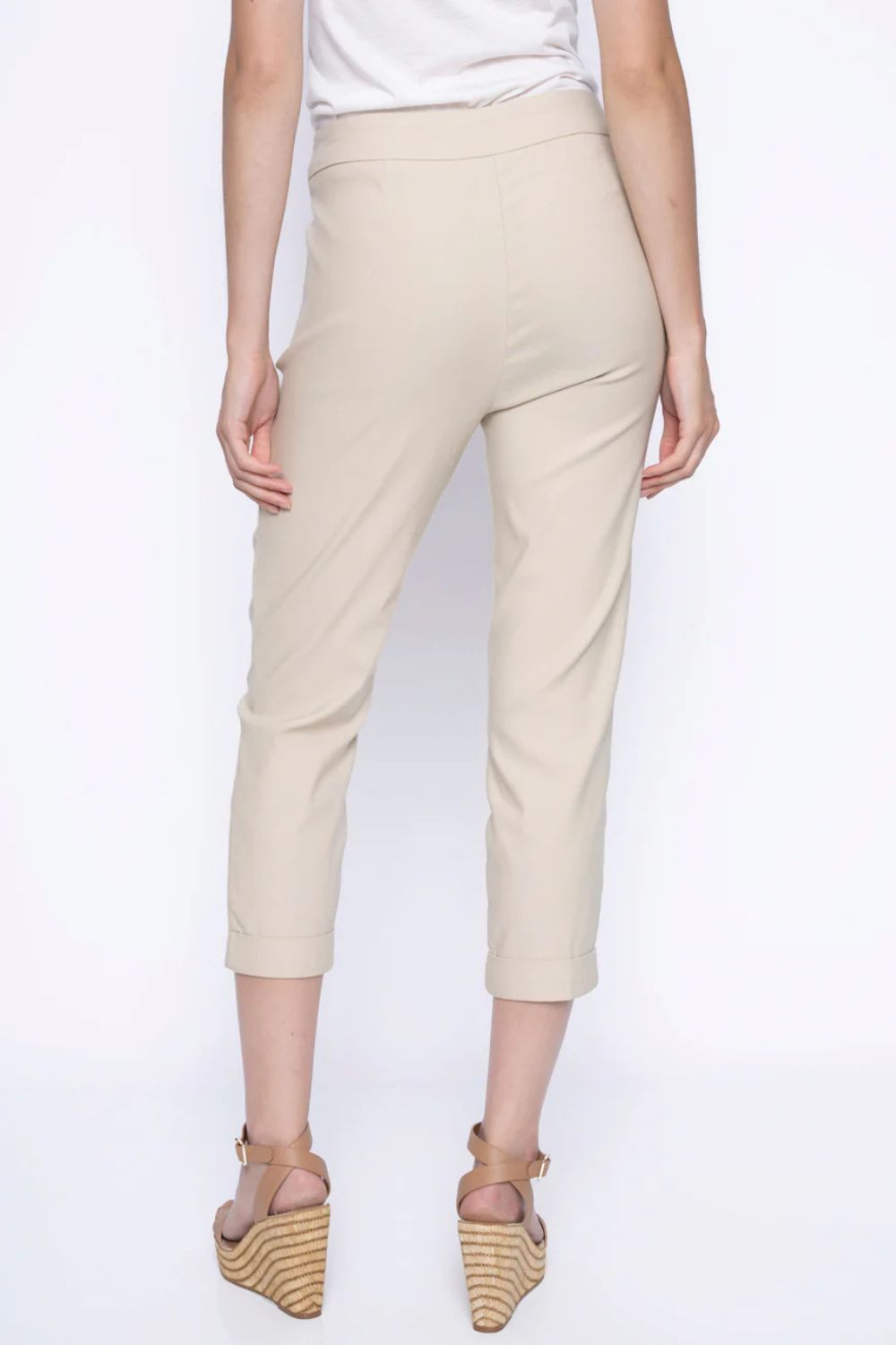 Cuffed Capri | Sand