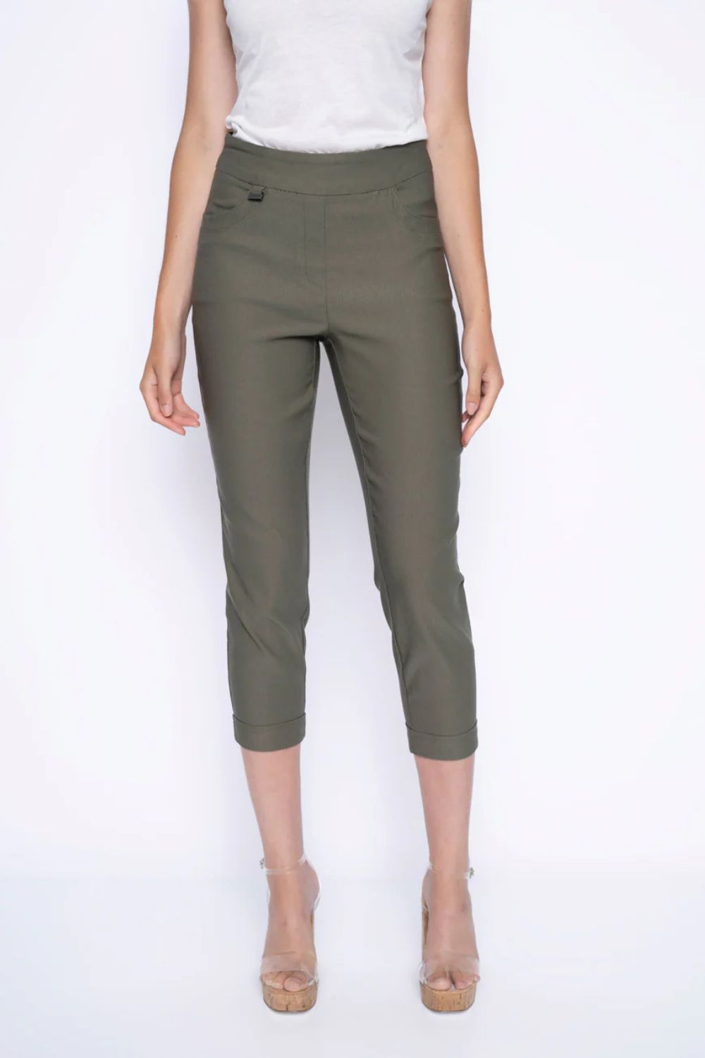 Cuffed Capri | Avocado