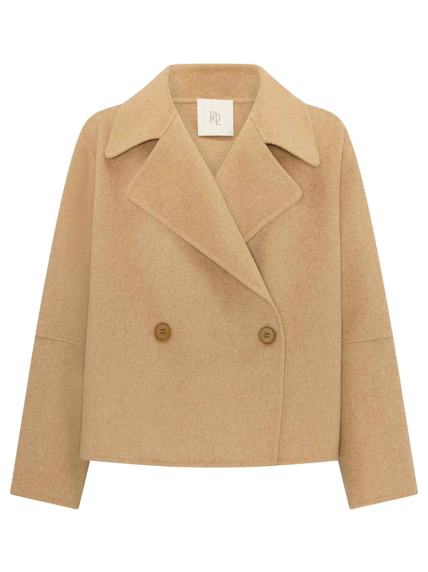 Cohen Crop Wool Coat | Camel
