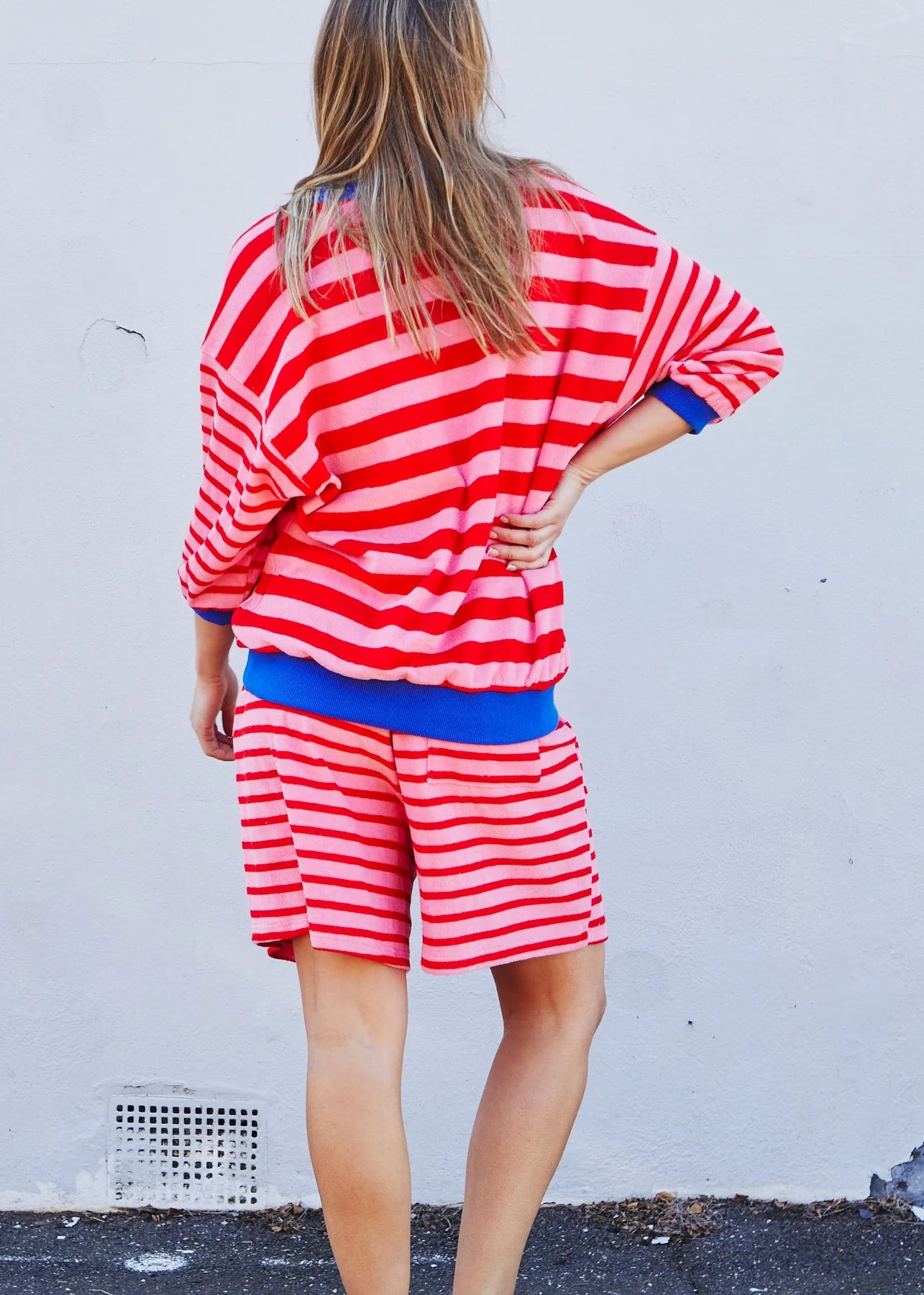 Summer Carnival 3/4 Sleeve Sweat | Pink/Red
