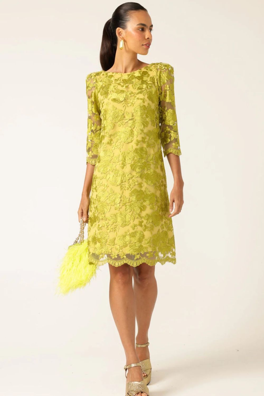 Layla Shift Dress | Chartreus