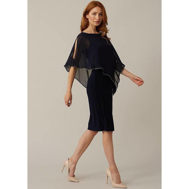 Sequins and Asymmetrical Hem Dress | Black-Joseph Ribkoff-Shop 12 Bendigo