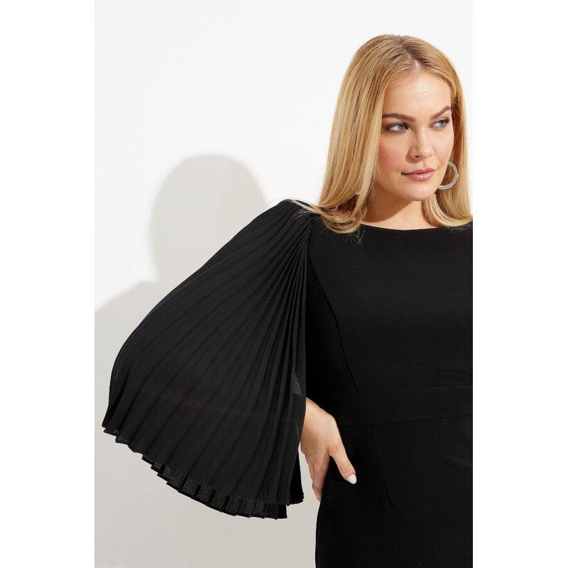 Sheer Sleeve Dress | Black-Joseph Ribkoff-Shop 12 Bendigo