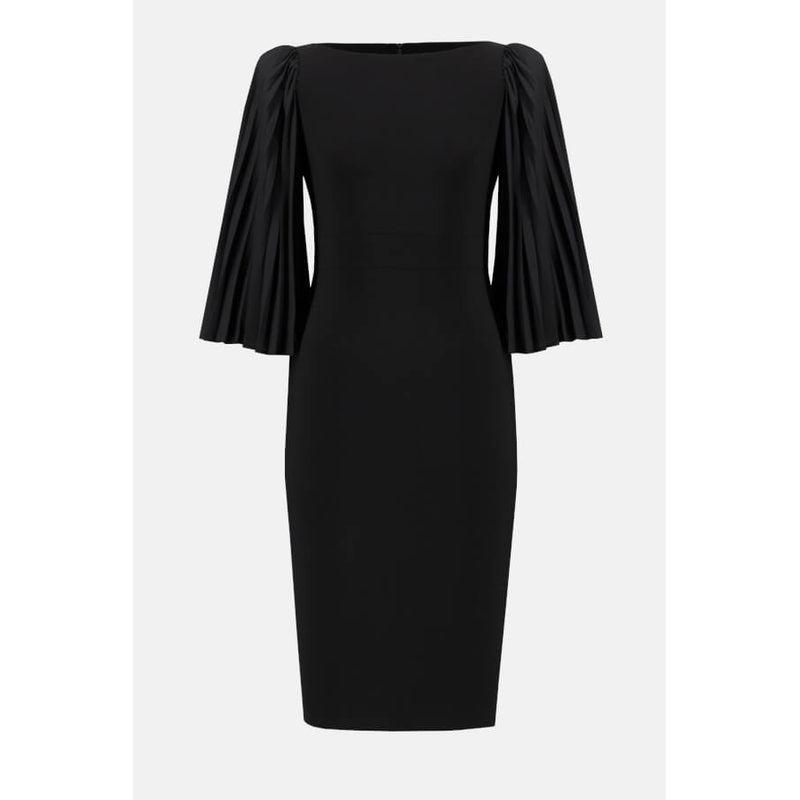 Sheer Sleeve Dress | Black-Joseph Ribkoff-Shop 12 Bendigo