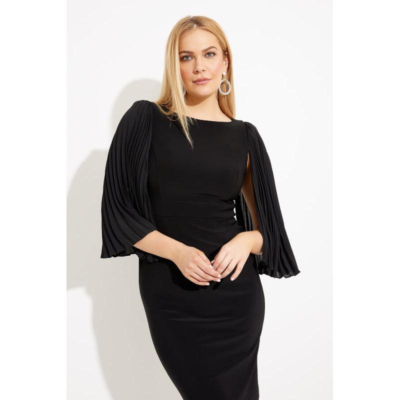 Sheer Sleeve Dress | Black-Joseph Ribkoff-Shop 12 Bendigo