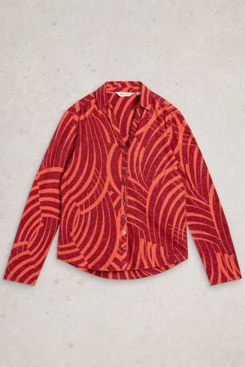 Annie Print Sparkle Shirt | Red
