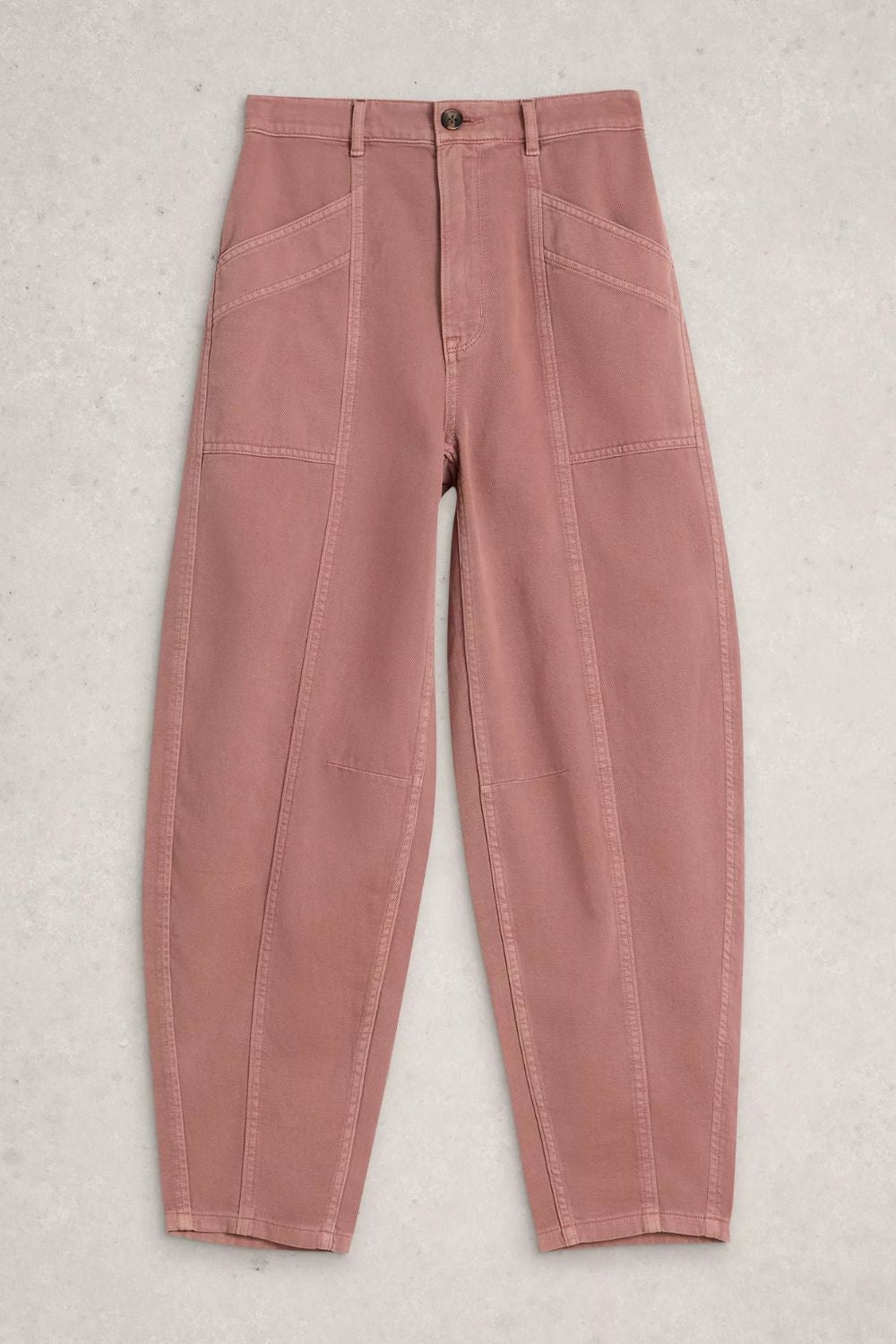 Aubrey Barrel Trouser | Mid Pink