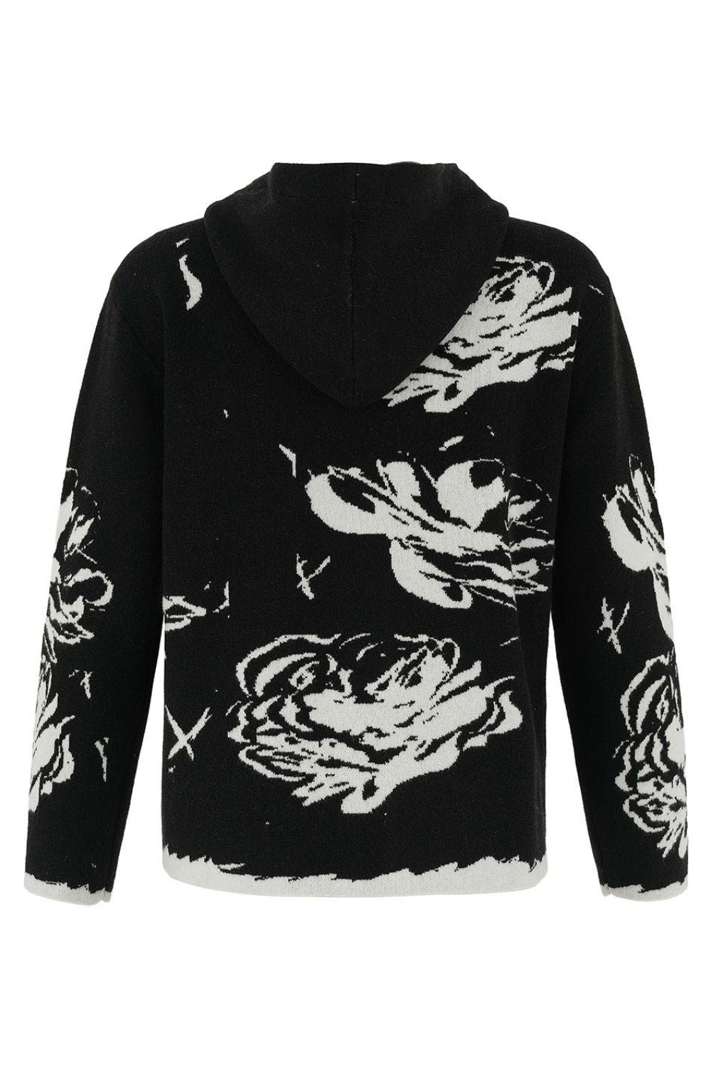 Floral Hooded Jacket | Black